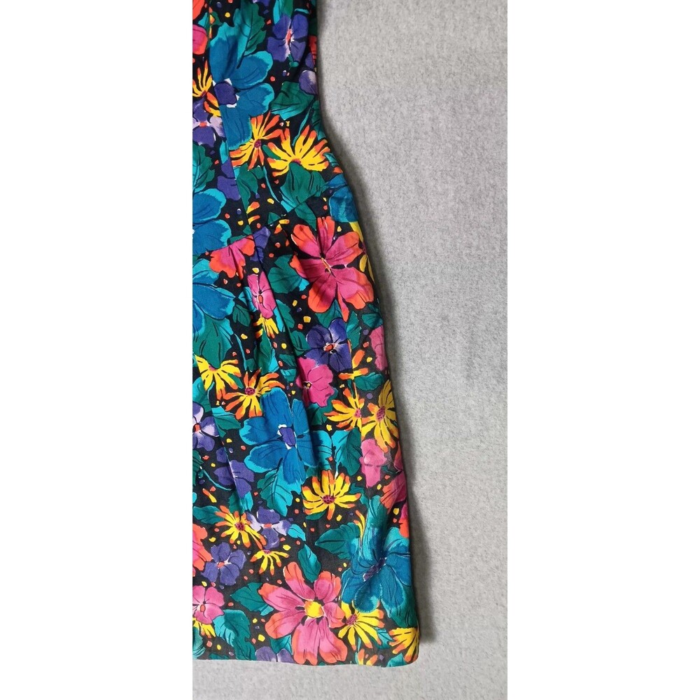 Vintage Talbots David Warren Bodycon Dress Womens Size 10 Multicolor Floral... - Picture 6 of 16